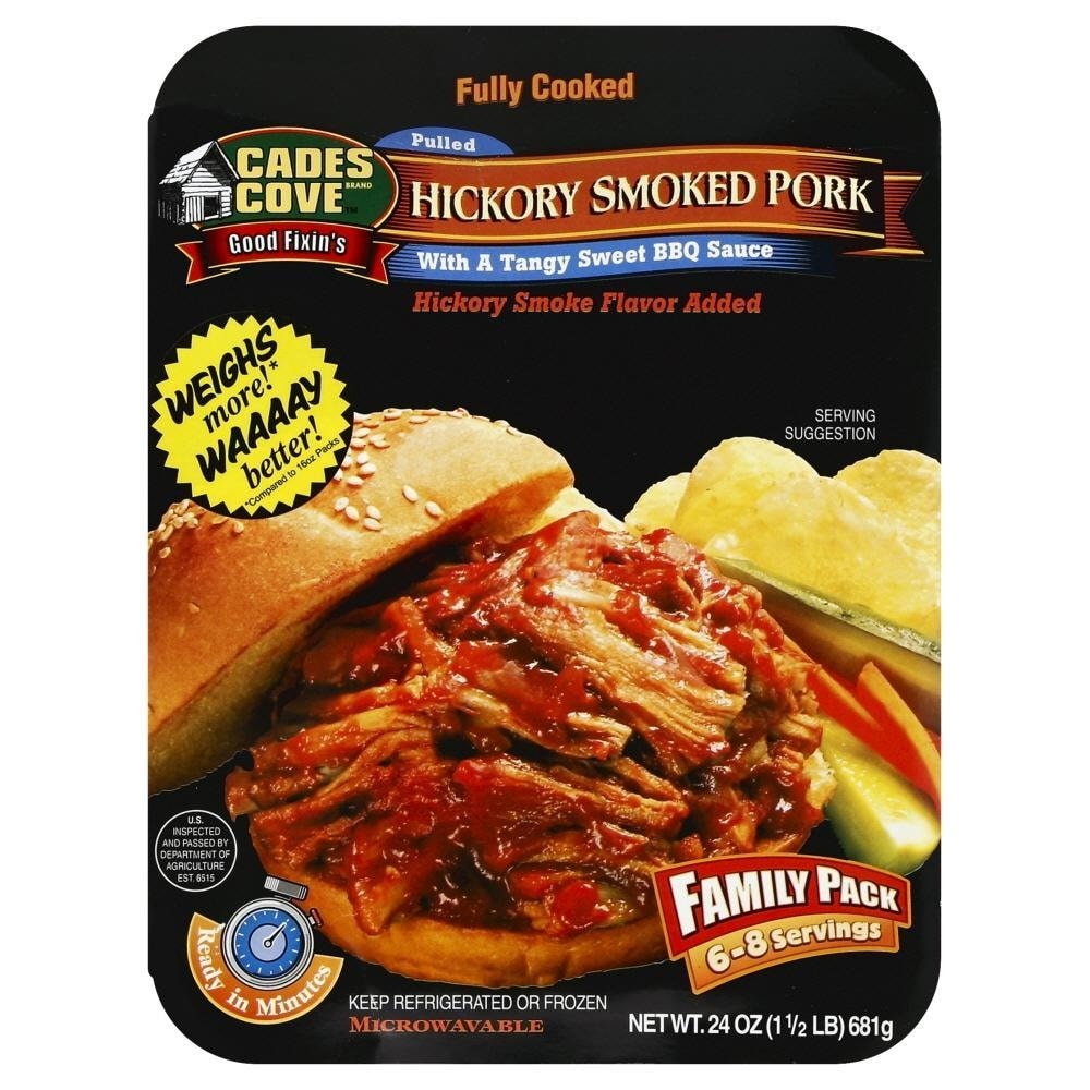 slide 1 of 1, Cades Cove Barbecue Pulled Pork BBQ, 24 oz