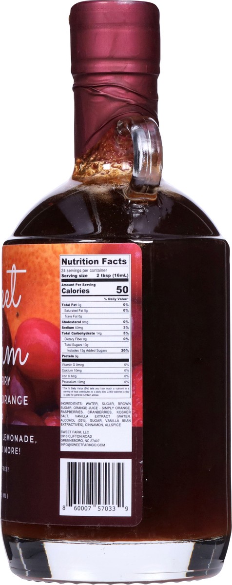 slide 8 of 14, Sweet Farm Raspberry Cranberry Orange Syrup 12.68 fl oz, 12.68 fl oz