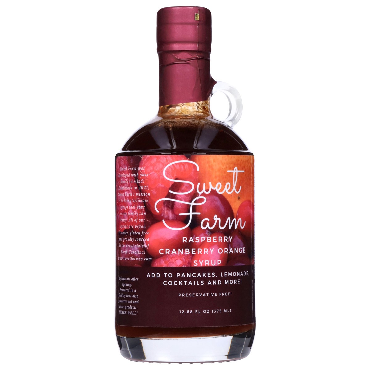 slide 10 of 14, Sweet Farm Raspberry Cranberry Orange Syrup 12.68 fl oz, 12.68 fl oz