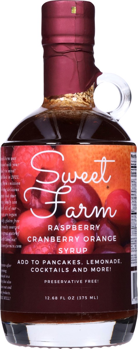 slide 3 of 14, Sweet Farm Raspberry Cranberry Orange Syrup 12.68 fl oz, 12.68 fl oz