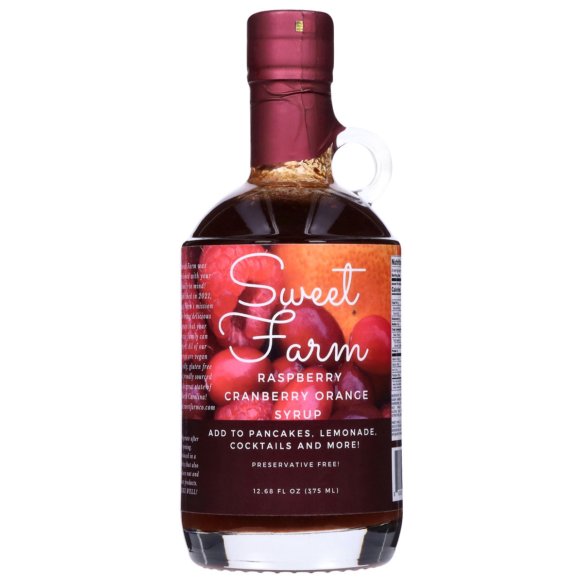 slide 6 of 14, Sweet Farm Raspberry Cranberry Orange Syrup 12.68 fl oz, 12.68 fl oz