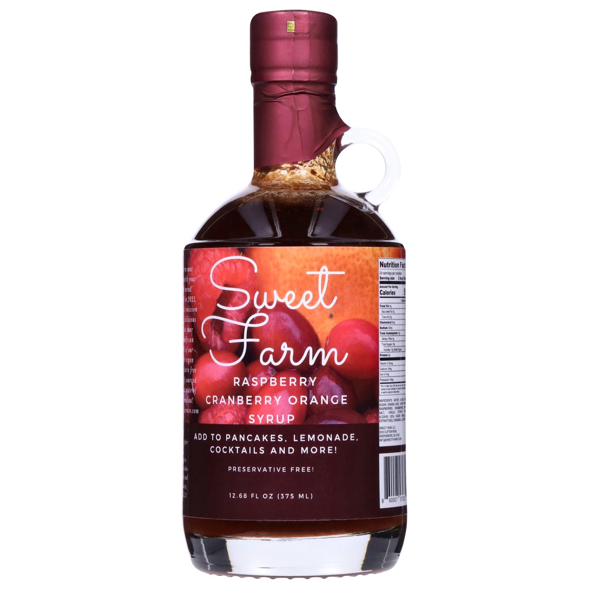 slide 5 of 14, Sweet Farm Raspberry Cranberry Orange Syrup 12.68 fl oz, 12.68 fl oz