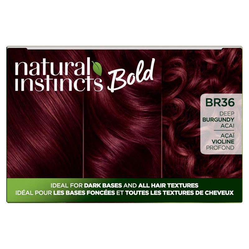 slide 2 of 7, Natural Instincts Clairol Natural Instincts Bold BR36 Deep Burgundy Acai Hair Dye, 1 ct