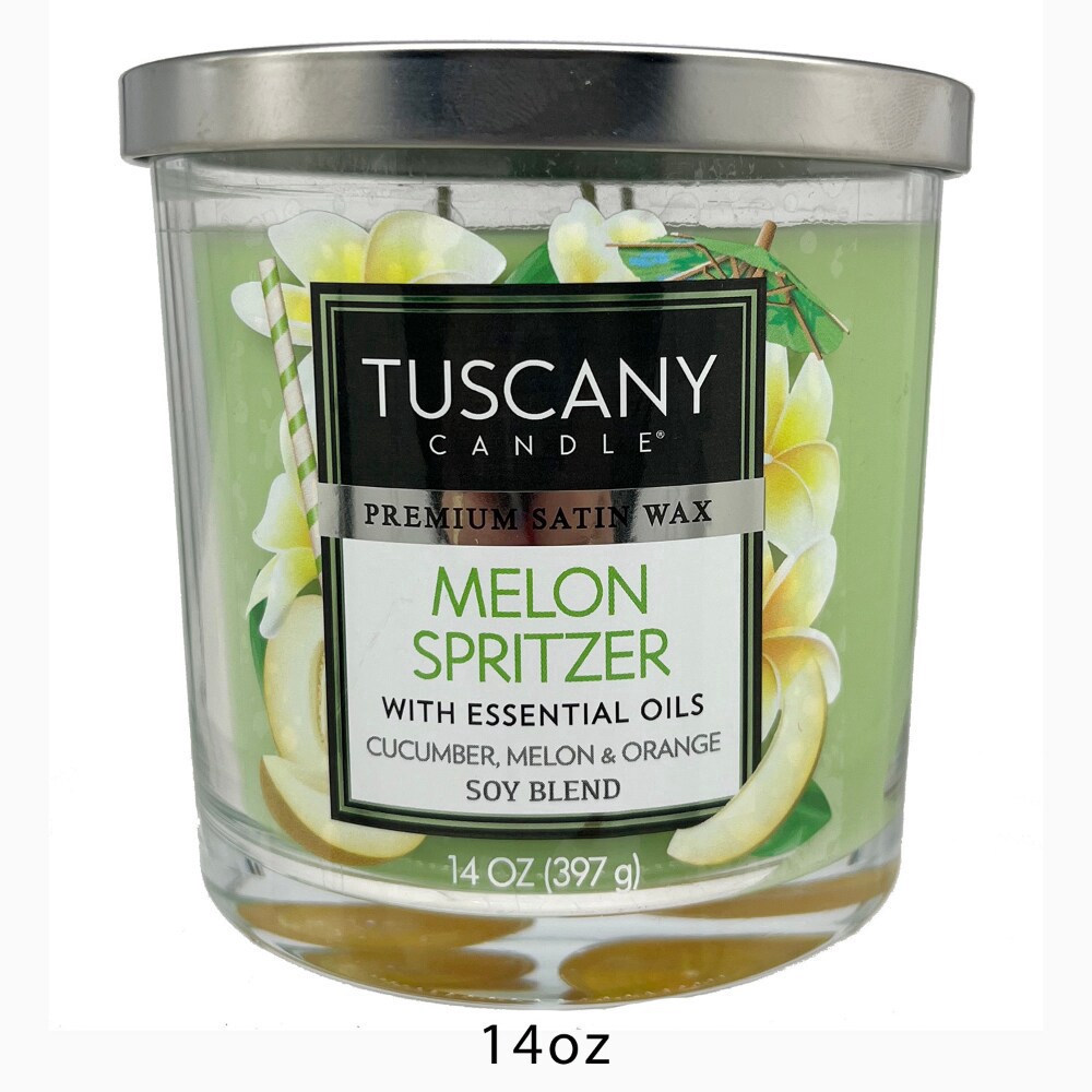 slide 4 of 4, Tuscany Scented Jar Candle® Melon Spritzer, 14 oz