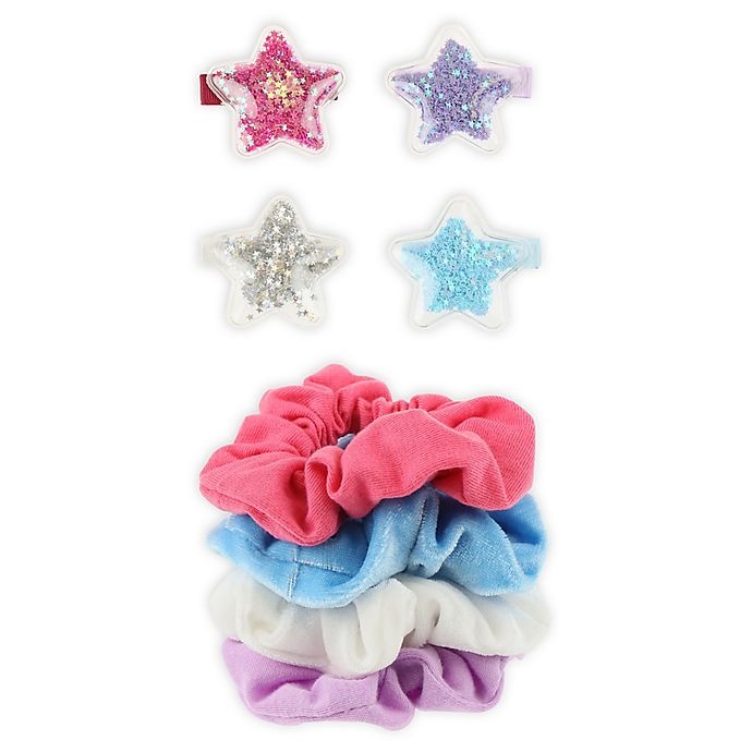 slide 1 of 2, Capelli New York Star Hair Clip and Scrunchie Set, 8 ct