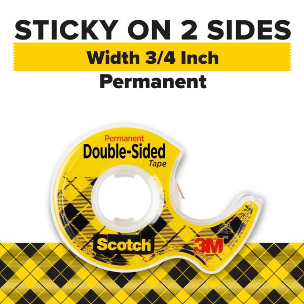 slide 4 of 10, Scotch Permanent Double-Sided Tape, 2 ct; 3/4 in x 300 in