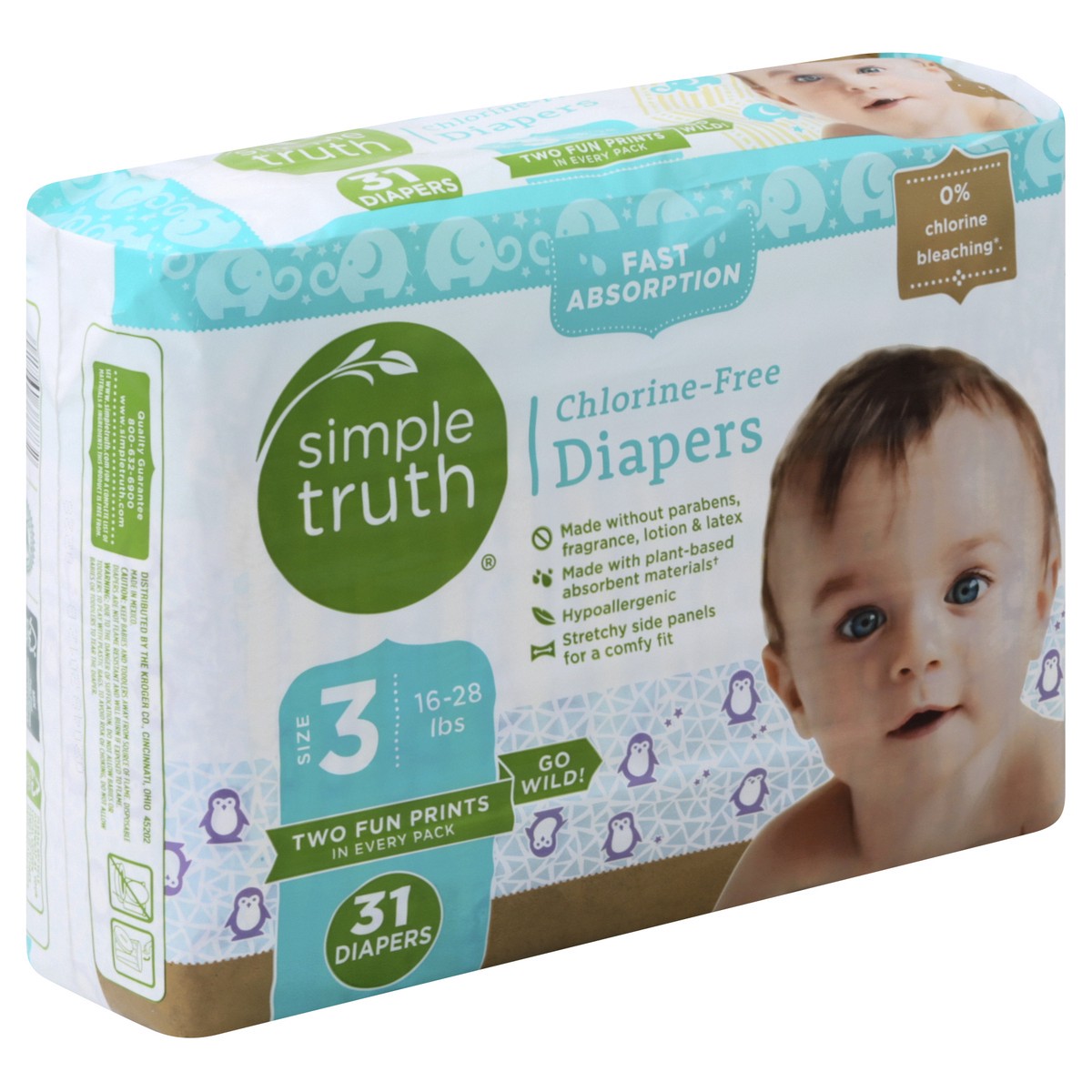 slide 3 of 4, Simple Truth Diapers 31 ea, 31 ct