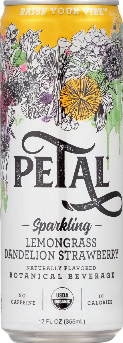 slide 12 of 13, Petal Sparkling Lemon Grass Dandelion Strawberry Botanical Beverage - 12 oz, 12 oz