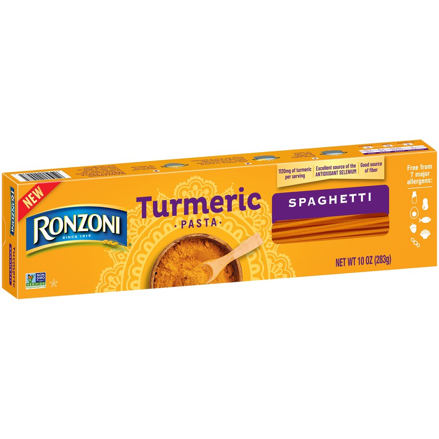 slide 2 of 8, Ronzoni Turmeric Spaghetti, 10 oz