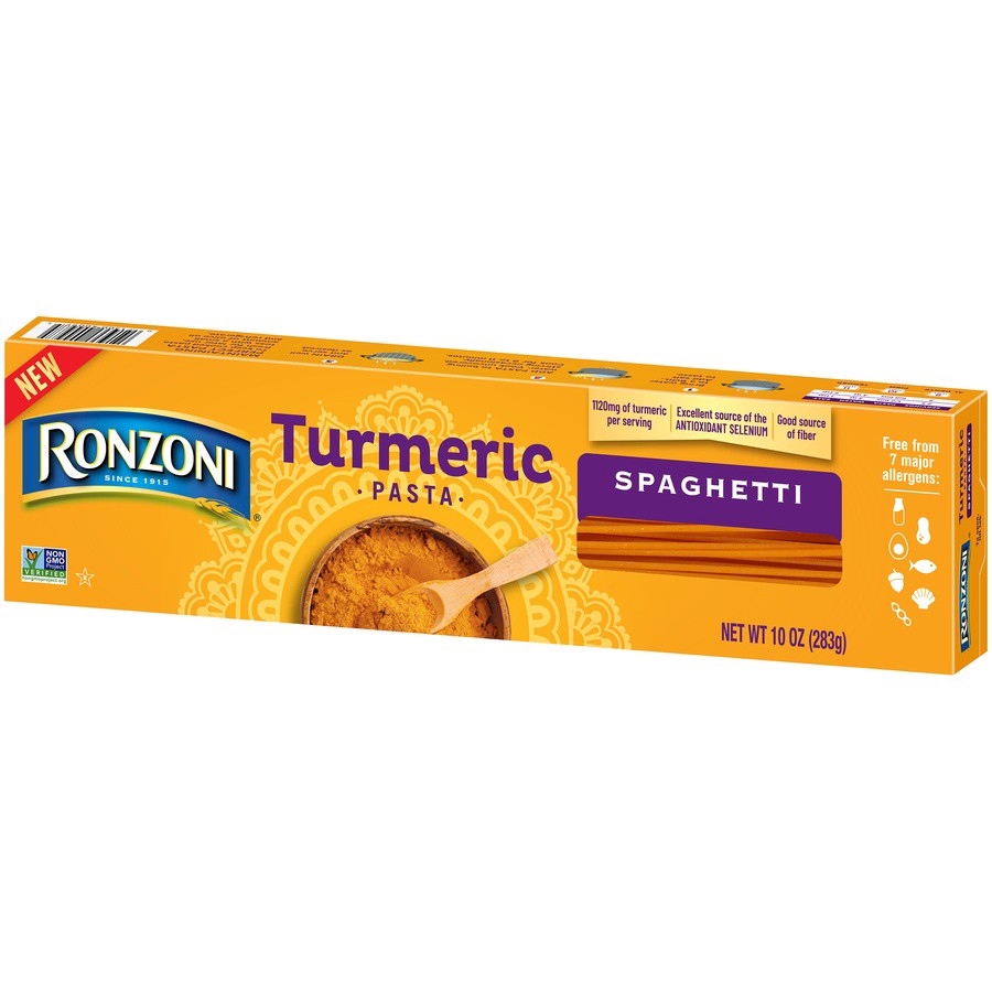 slide 3 of 8, Ronzoni Turmeric Spaghetti, 10 oz