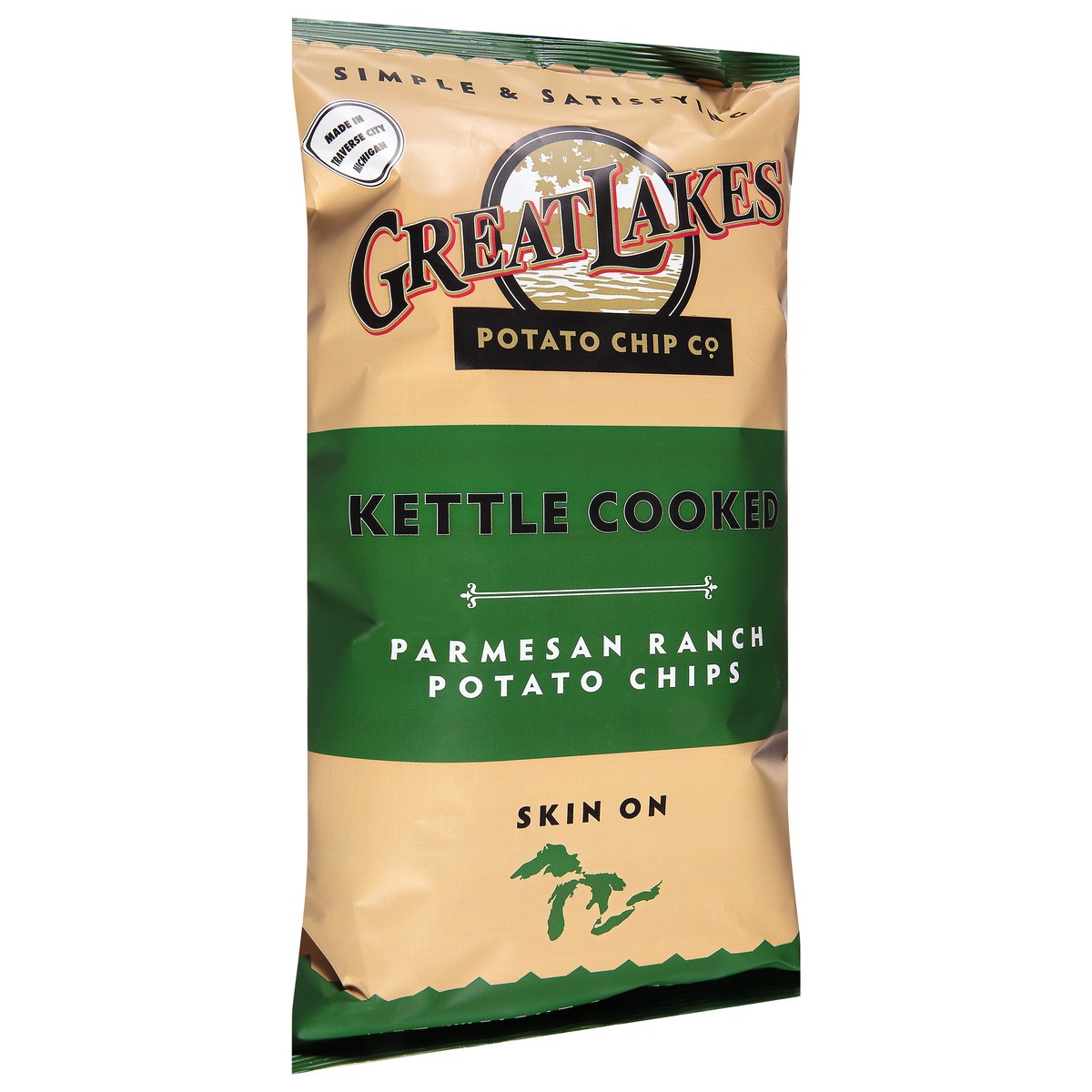 Great Lakes Potato Chip Kettle Cooked Parmesan Ranch Potato Chips 8 oz