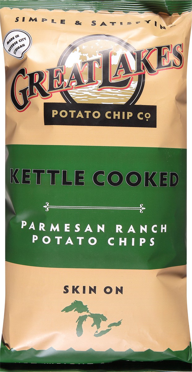 Great Lakes Potato Chip Kettle Cooked Parmesan Ranch Potato Chips 8 oz