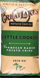 Great Lakes Potato Chip Kettle Cooked Parmesan Ranch Potato Chips 8 oz Bag