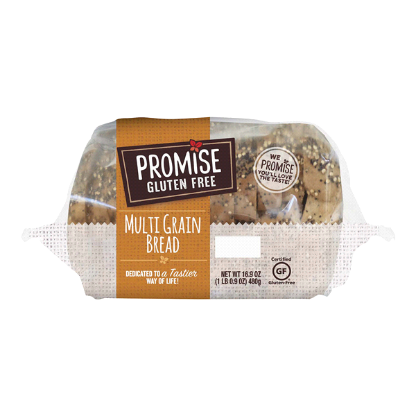 slide 1 of 1, Promise Gluten Free Bread, Multigrain Loaf, 16.9 oz