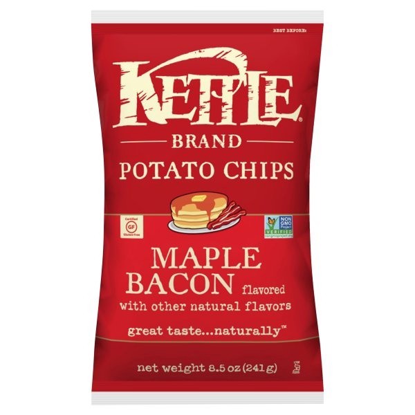 slide 1 of 9, Kettle Brand Maple Bacon Potato Chips, 8.5 oz