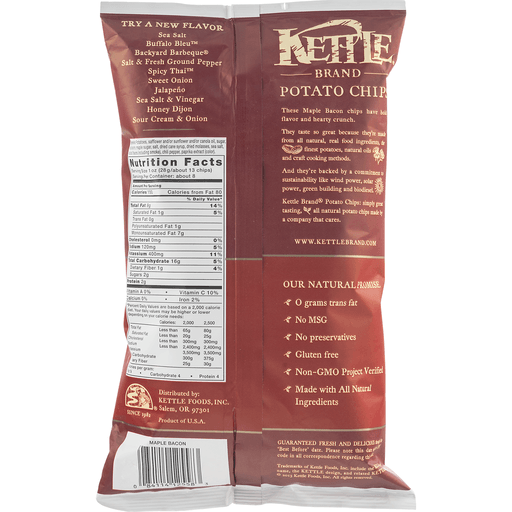 slide 3 of 9, Kettle Brand Maple Bacon Potato Chips, 8.5 oz