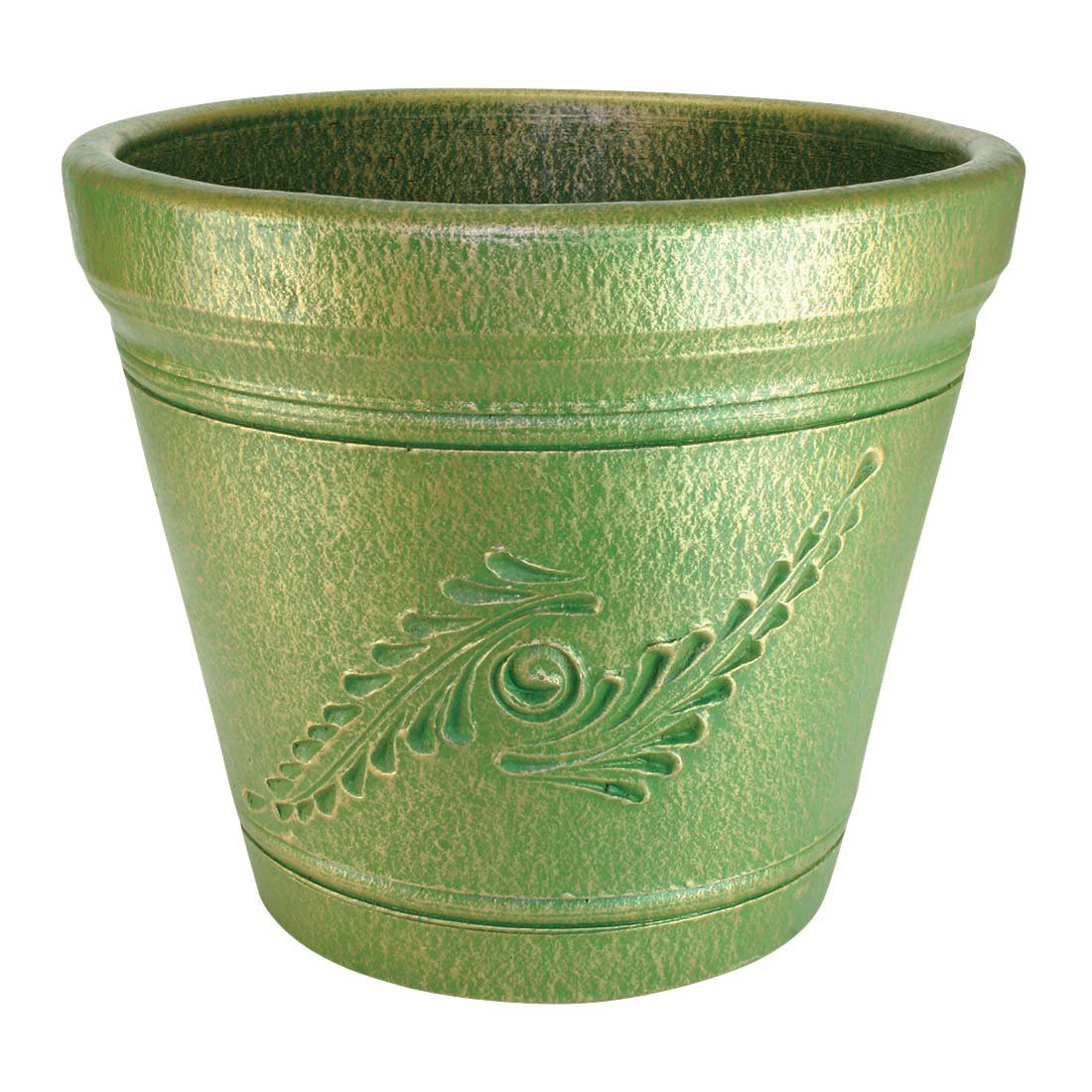 slide 1 of 1, PR Imports Metallic Green Planter, 19 in