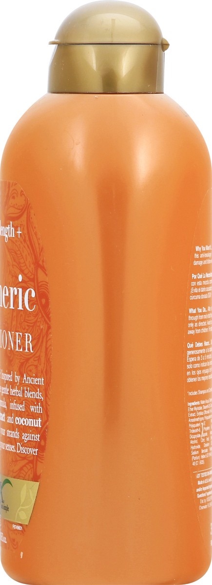 slide 4 of 11, OGX Strength & Length + Golden Turmeric Conditioner 385 ml, 13 oz