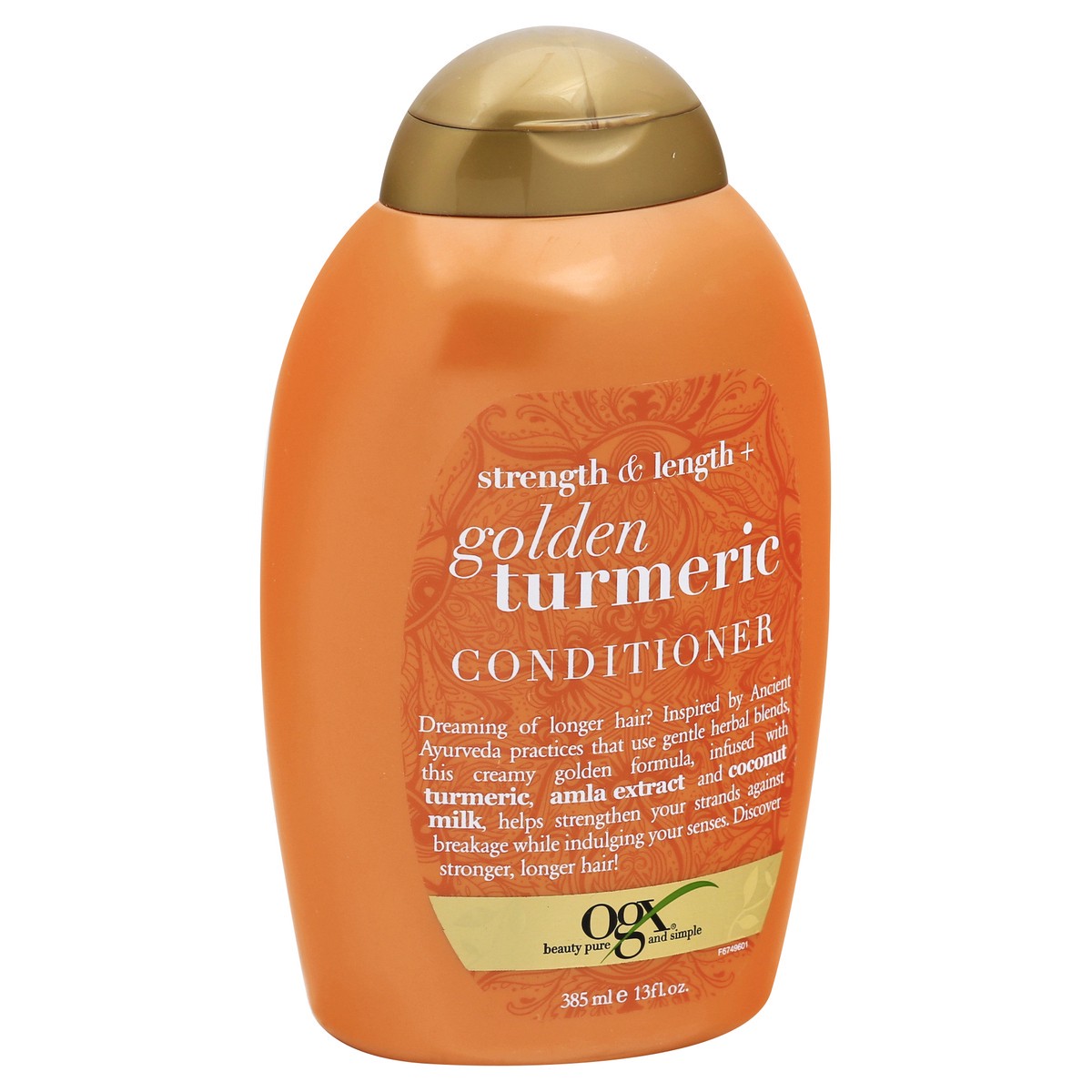 slide 7 of 11, OGX Strength & Length + Golden Turmeric Conditioner 385 ml, 13 oz