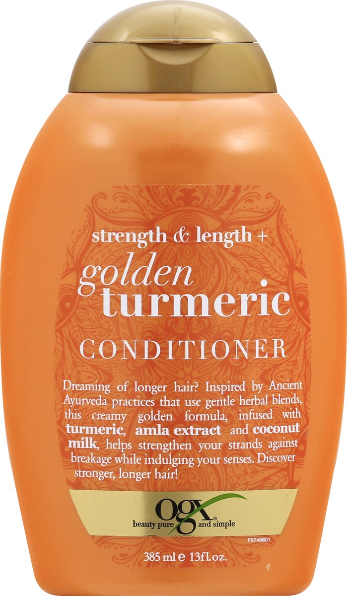 slide 1 of 11, OGX Strength & Length + Golden Turmeric Conditioner 385 ml, 13 oz