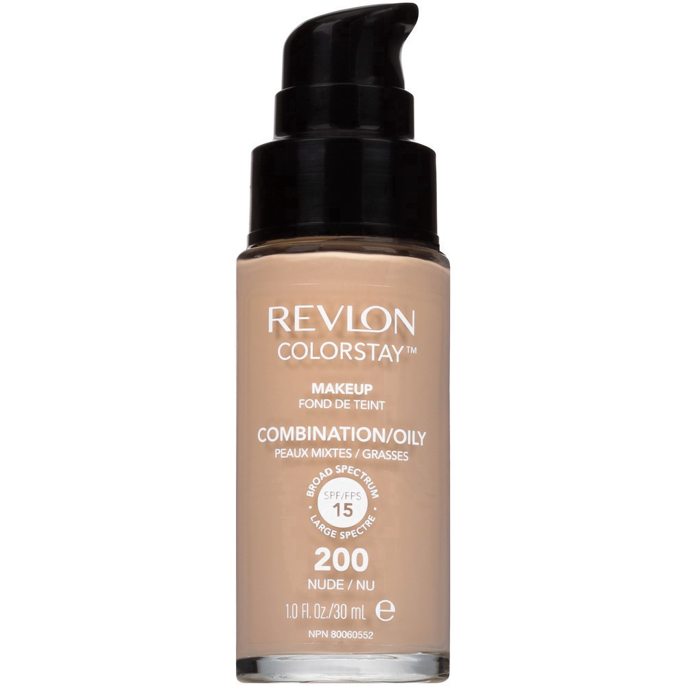 slide 15 of 62, Revlon ColorStay Makeup for Combination/Oily Skin with SPF 15 - 200 Nude - 1 fl oz, 1 fl oz