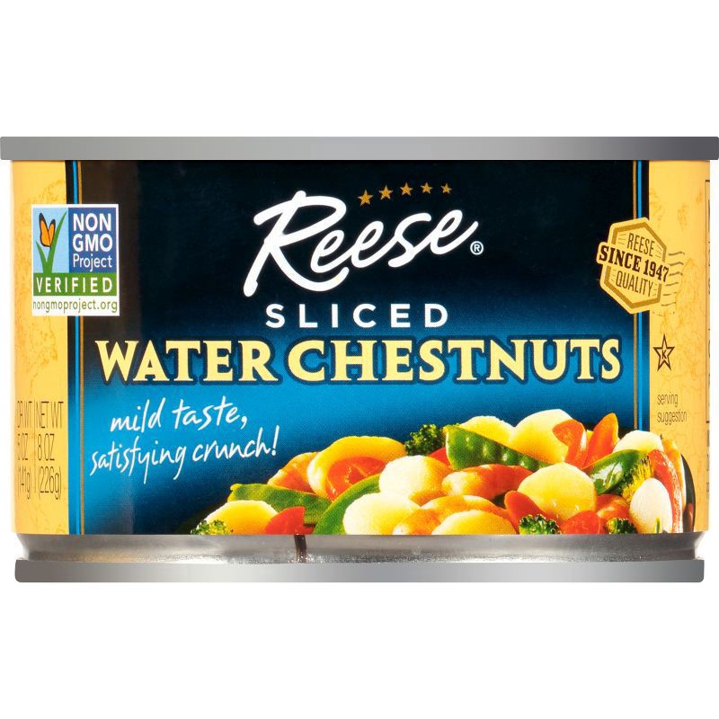 slide 1 of 9, Reese Sliced Water Chestnuts 8oz, 8 oz