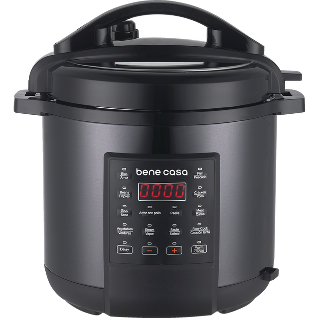 slide 1 of 1, Bene Casa Black Stainless Steel Electric Multicooker, 6 L, 1 ct
