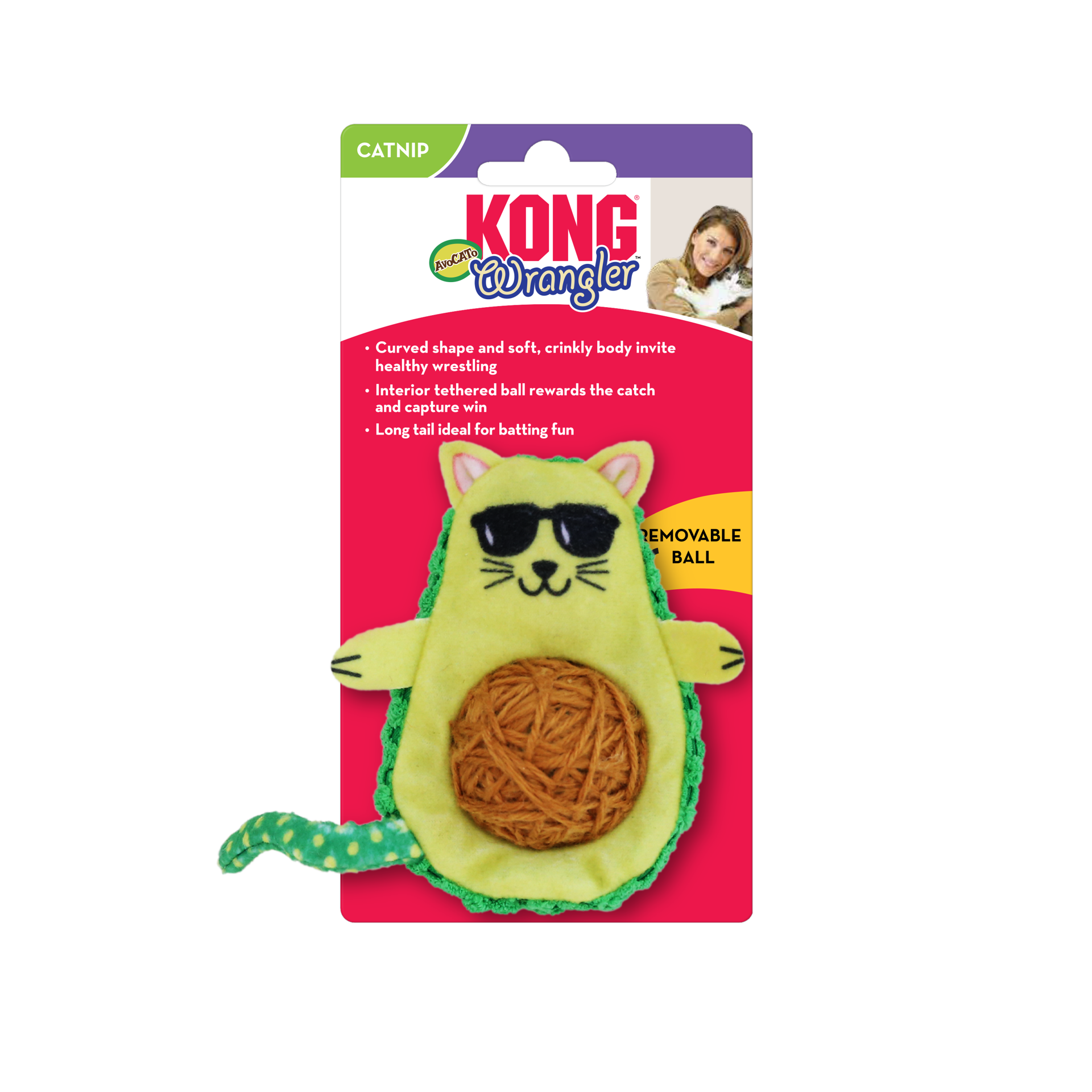 slide 3 of 4, KONG Wrangler AvoCATo, 1 ct