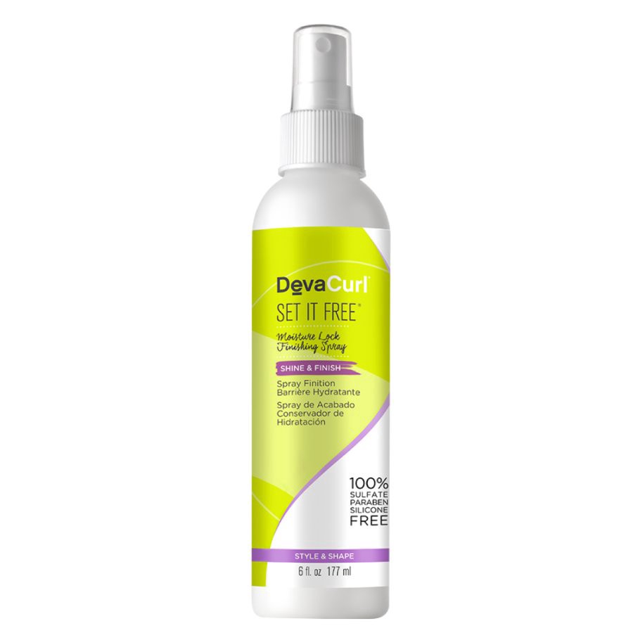 slide 1 of 1, DevaCurl Set It Free Moisture Lock Finishing Spray, 3 oz