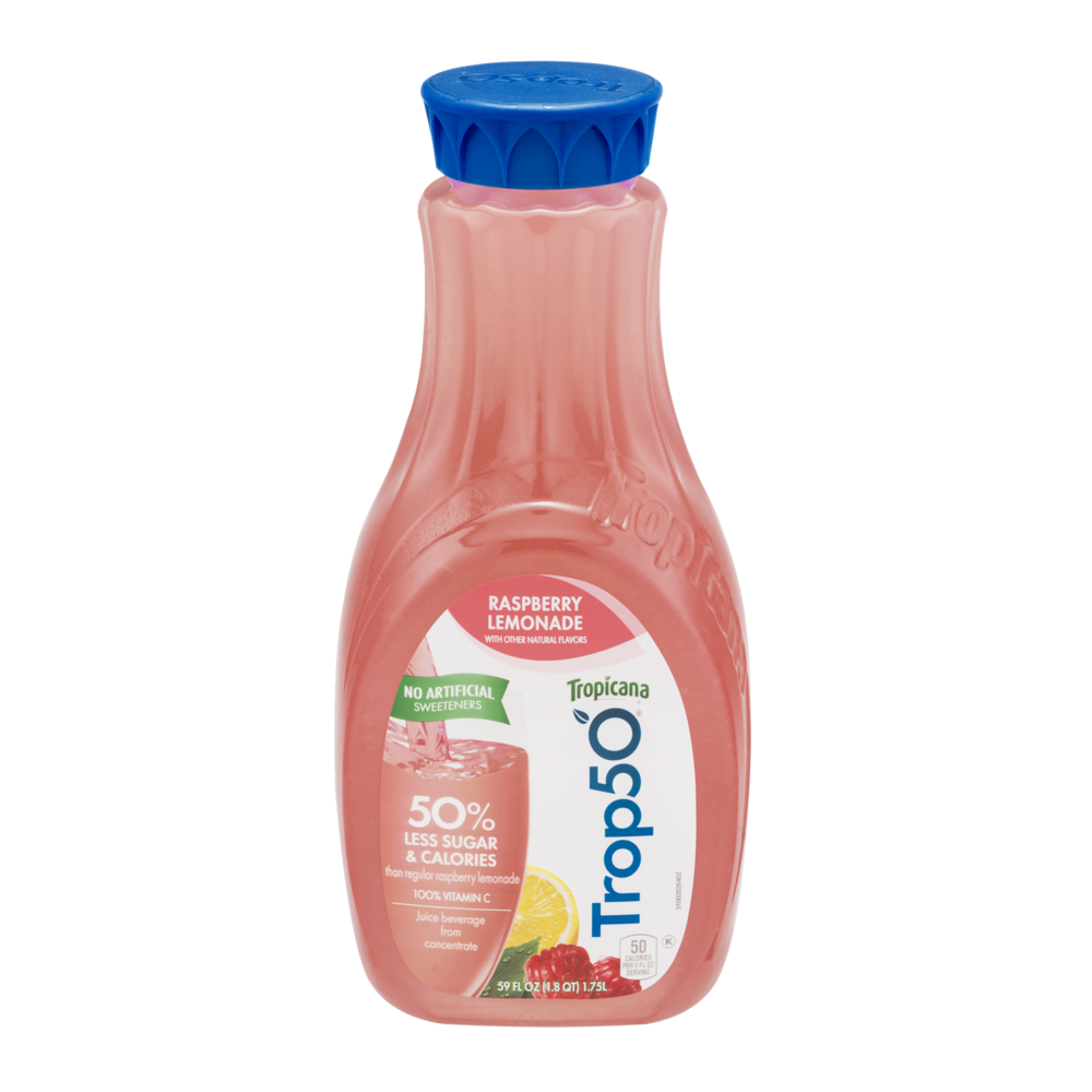 slide 1 of 1, Tropicana Trop50 Juice Beverage Raspberry Lemonade - 59 fl oz, 59 fl oz