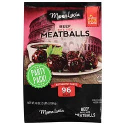 Mama Lucia Beef Classic Flame Broiled Meatballs Bite Size Party Pack 48 oz