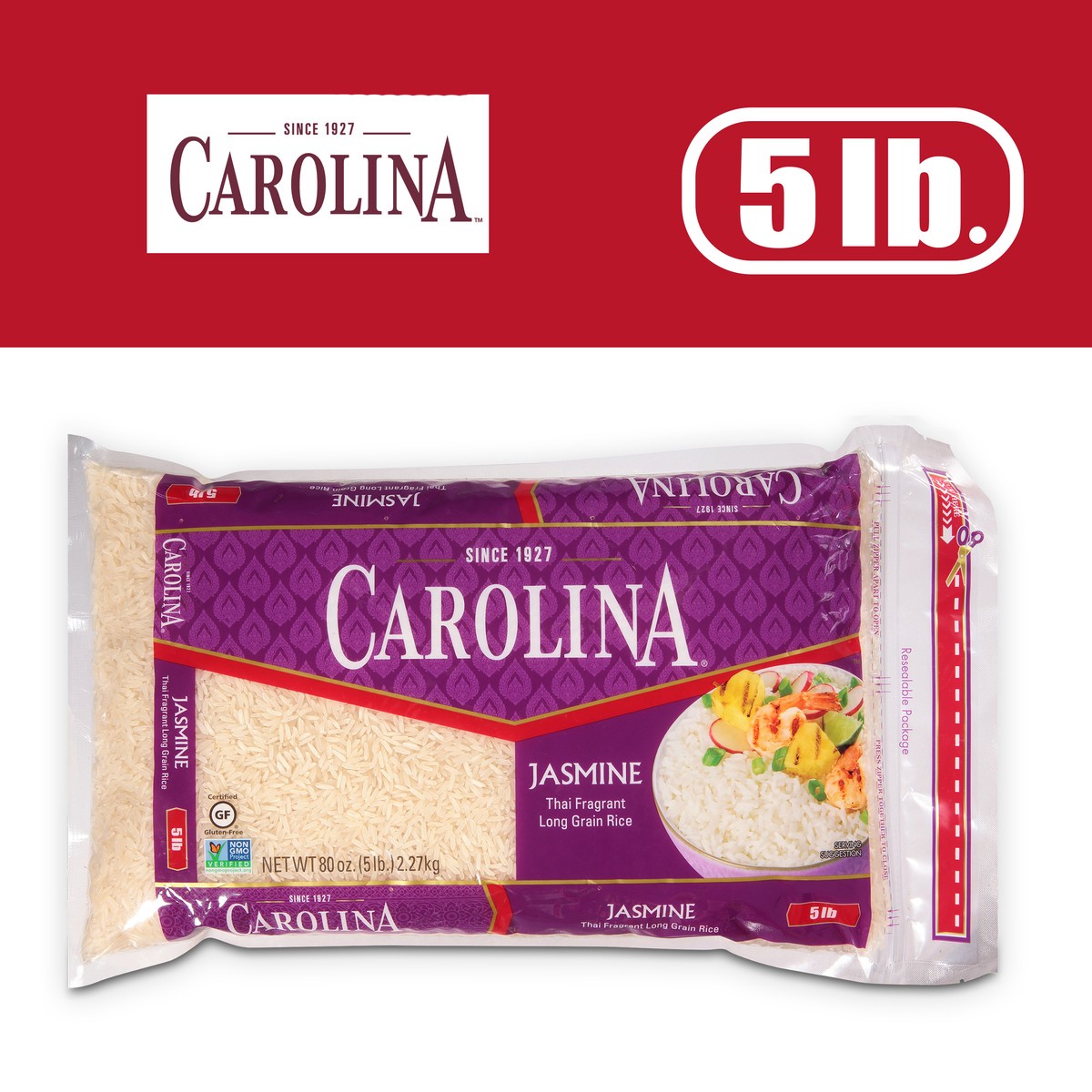 slide 1 of 8, Carolina Rice, 5 lb