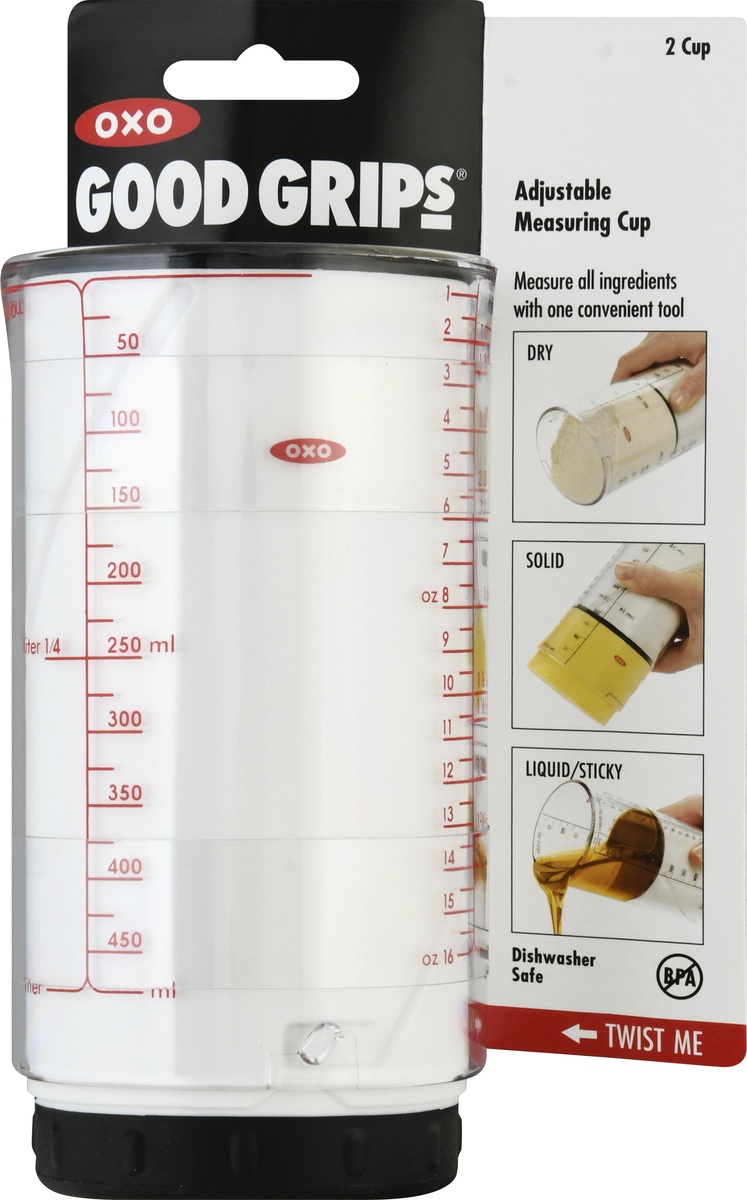 slide 7 of 8, OXO Good Grips Adjustable 2-Cup Measuring Cup, 1 ct