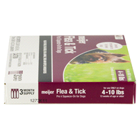 slide 10 of 13, Meijer Pro II Squeeze-On Flea & Tick for Dogs, 04 ct; 10 lb, 3 ct