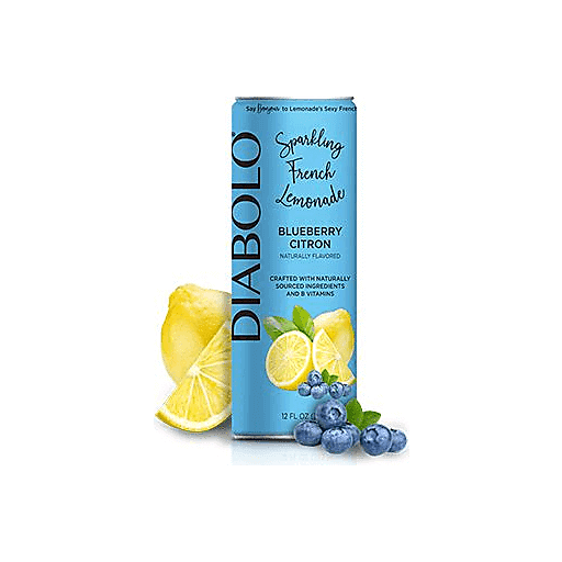 slide 1 of 1, DIABOLO Sparkling French Lemonade Blueberry Citron, 4 ct