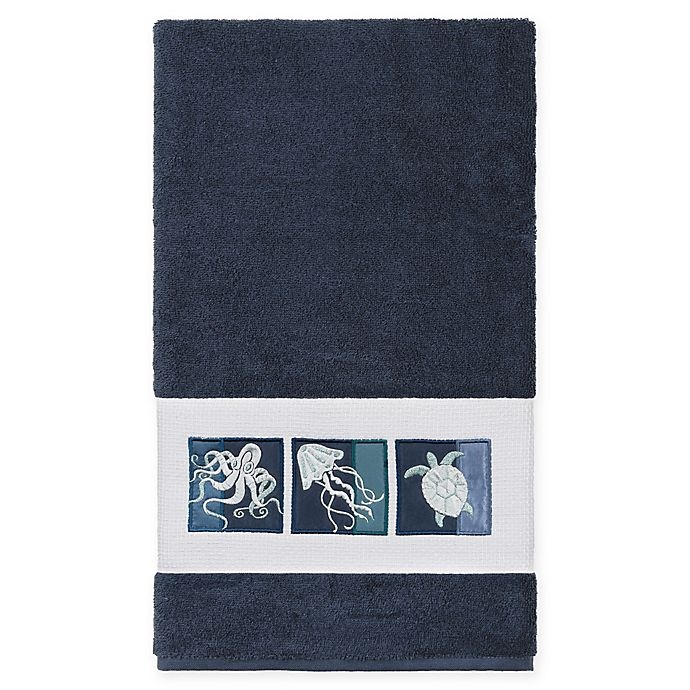 slide 1 of 2, Linum Home Textiles Ava Bath Towel - Midnight Blue, 1 ct