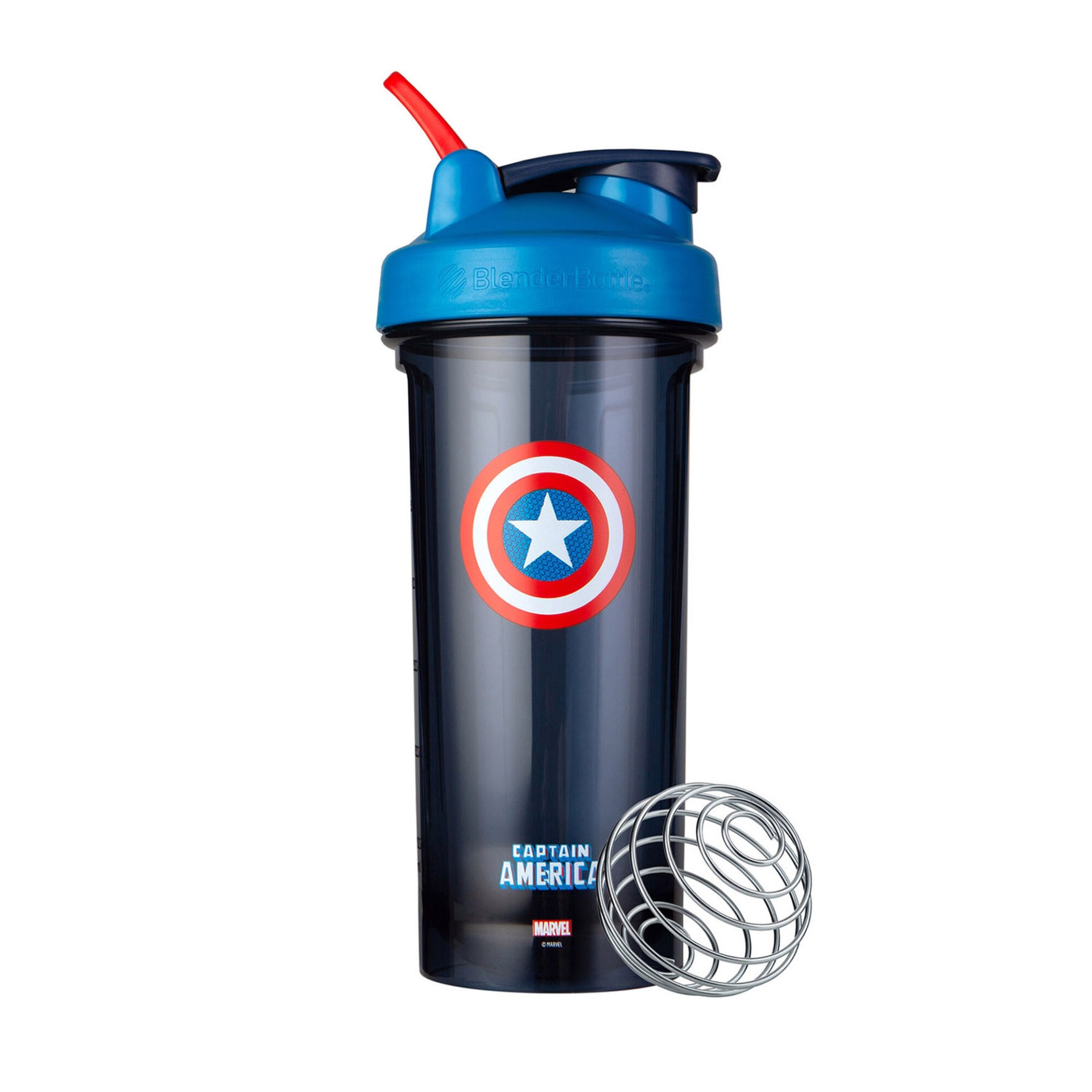 slide 1 of 1, BlenderBottle Pro 28 Marvel Pro Series Protein Shaker Bottle - Captain America, 1 ct