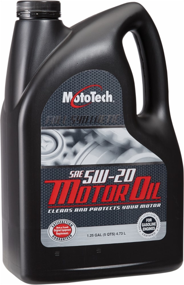 slide 1 of 1, MotoTech 5W-20 Sae Full Synthetic Motor Oil, 5 qt