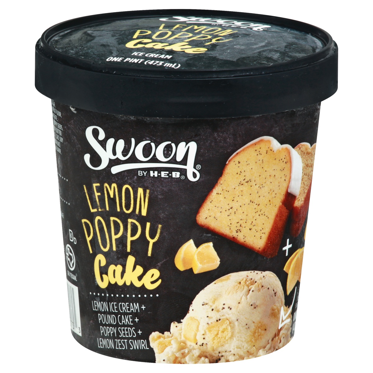 slide 3 of 10, Swoon by H-E-B &nbsp;Lemon Poppy Cake Ice Cream, 1 pint