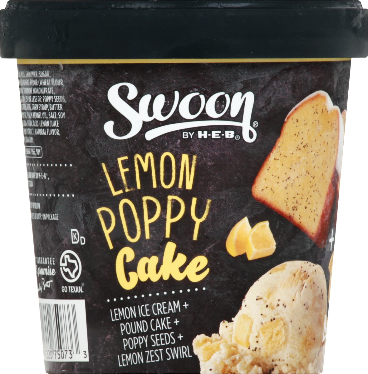 slide 9 of 10, Swoon by H-E-B &nbsp;Lemon Poppy Cake Ice Cream, 1 pint