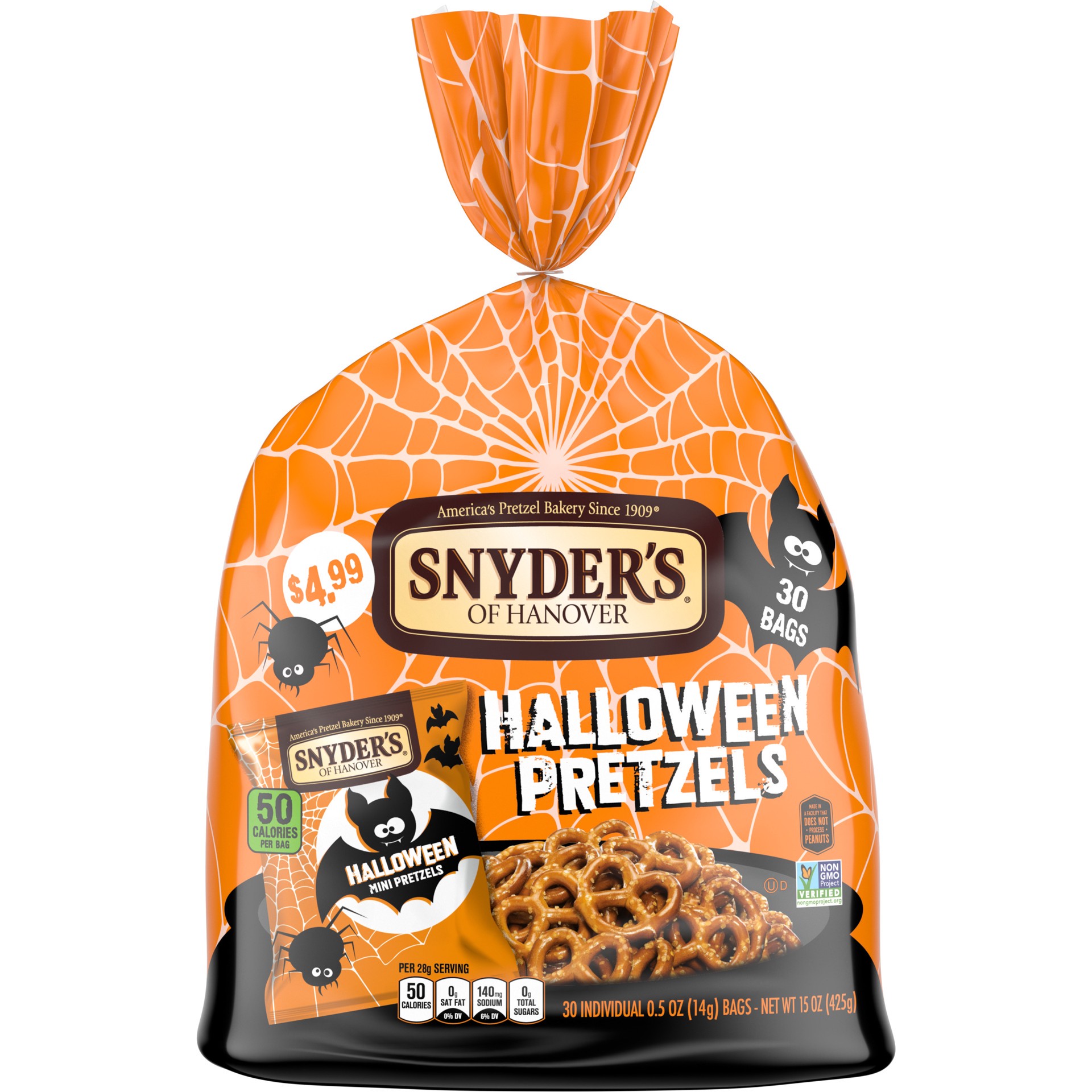 slide 2 of 5, Snyder's of Hanover Halloween Mini Pretzels, 15 oz