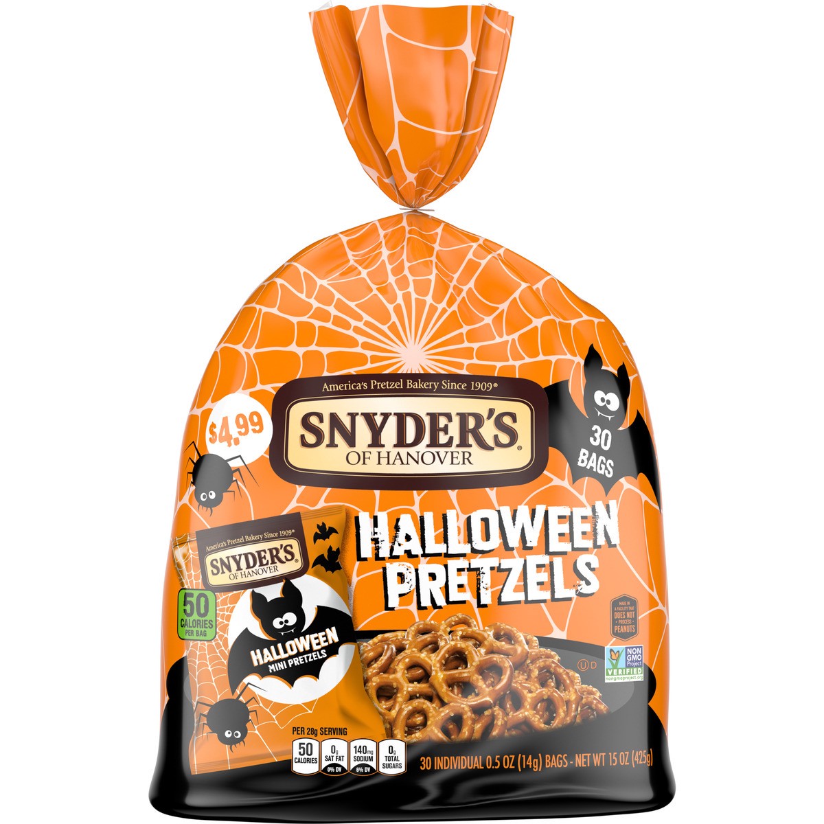 slide 1 of 5, Snyder's of Hanover Halloween Mini Pretzels, 15 oz