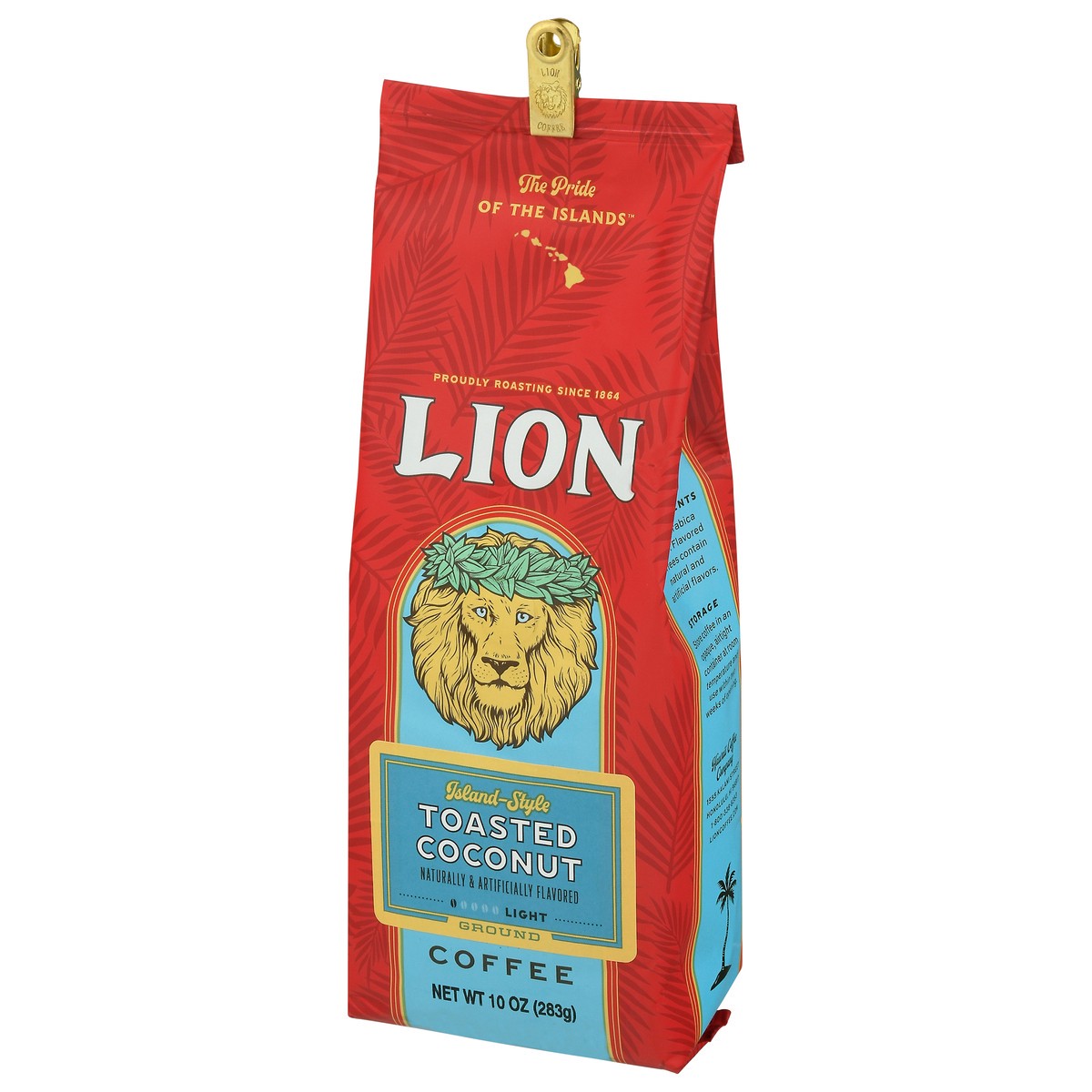 slide 9 of 13, Lion Toasted Coconut Light Roast Ground Coffee - 10 oz, 10 oz