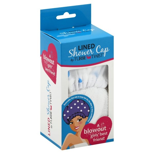 slide 1 of 1, Turbie Twist Lined Shower Cap, 1 ct