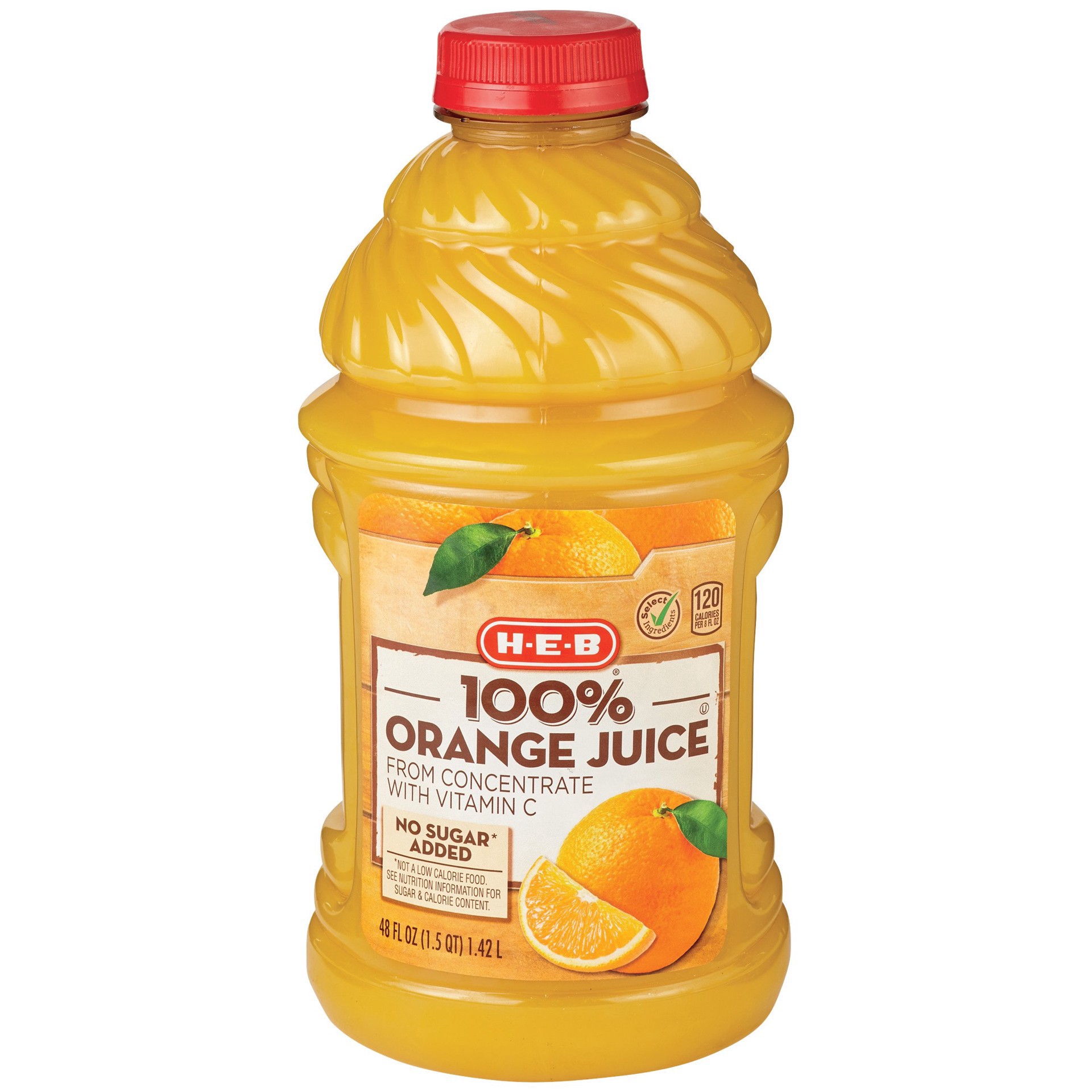 slide 1 of 1, H-E-B Its Juice 100% Orange Juice - 48 oz, 48 oz