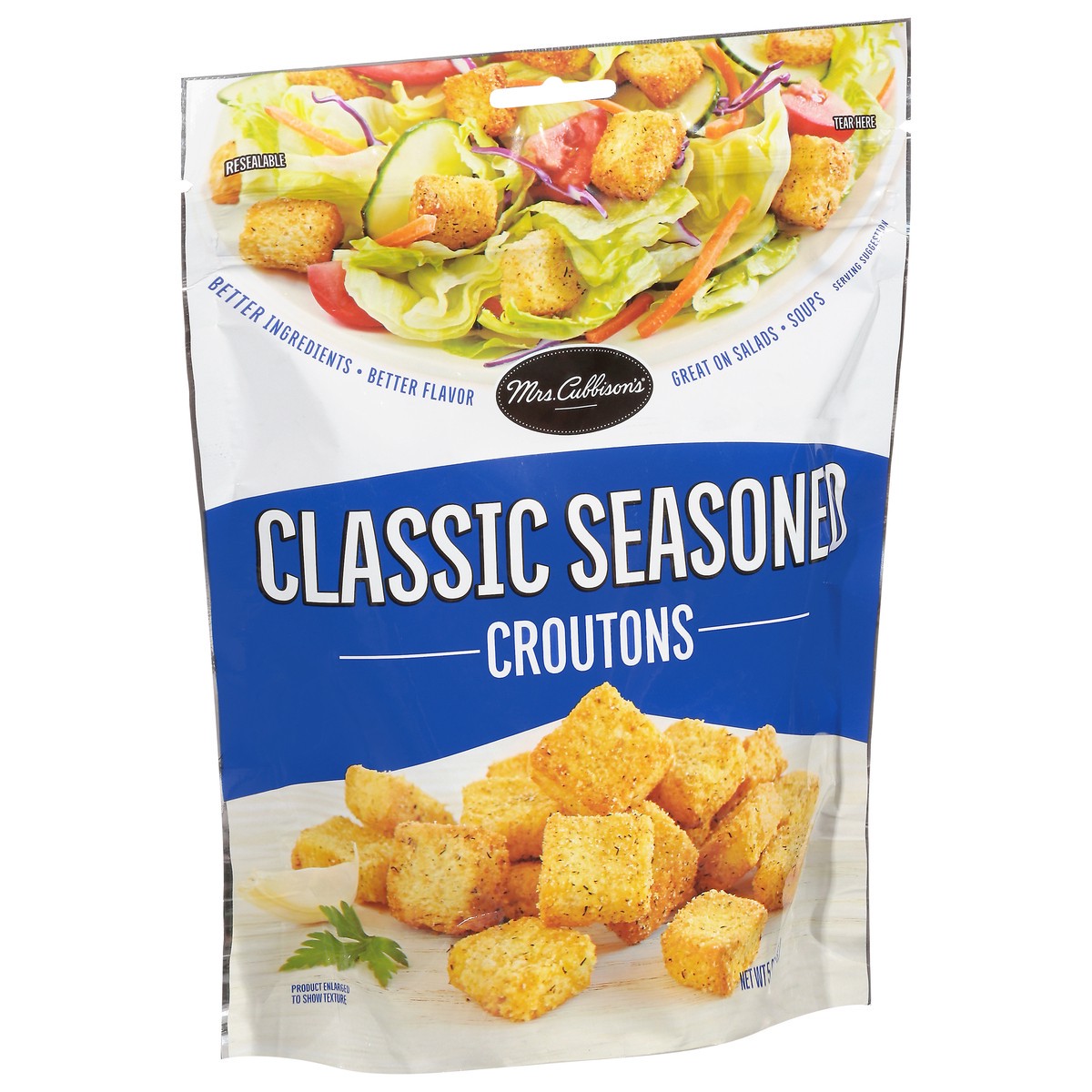 slide 9 of 11, Mrs. Cubbison's 5 oz. Classic Seasoned Croutons, Bag, 5 oz