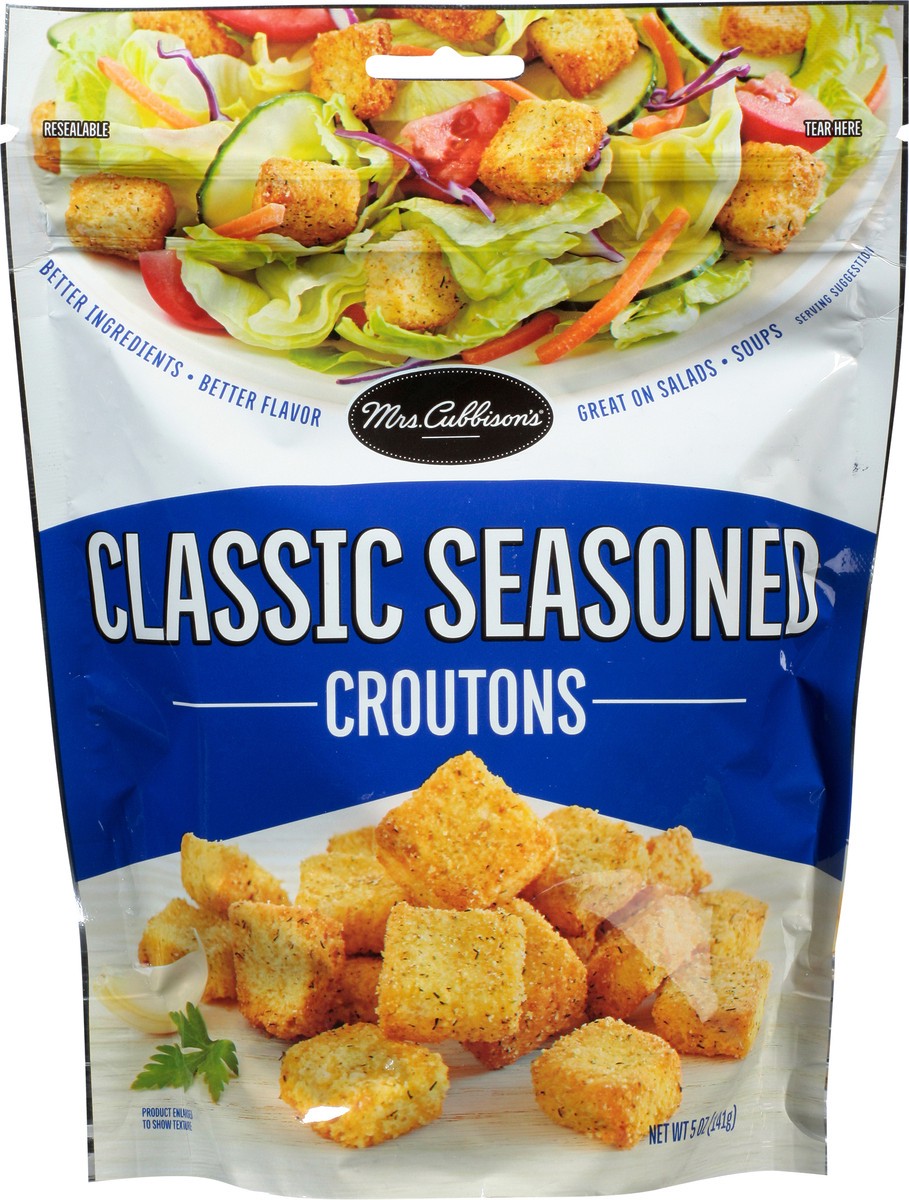 slide 11 of 11, Mrs. Cubbison's 5 oz. Classic Seasoned Croutons, Bag, 5 oz