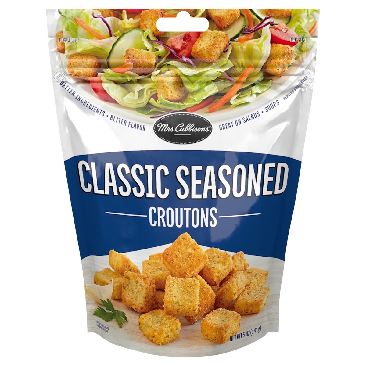 slide 1 of 11, Mrs. Cubbison's 5 oz. Classic Seasoned Croutons, Bag, 5 oz