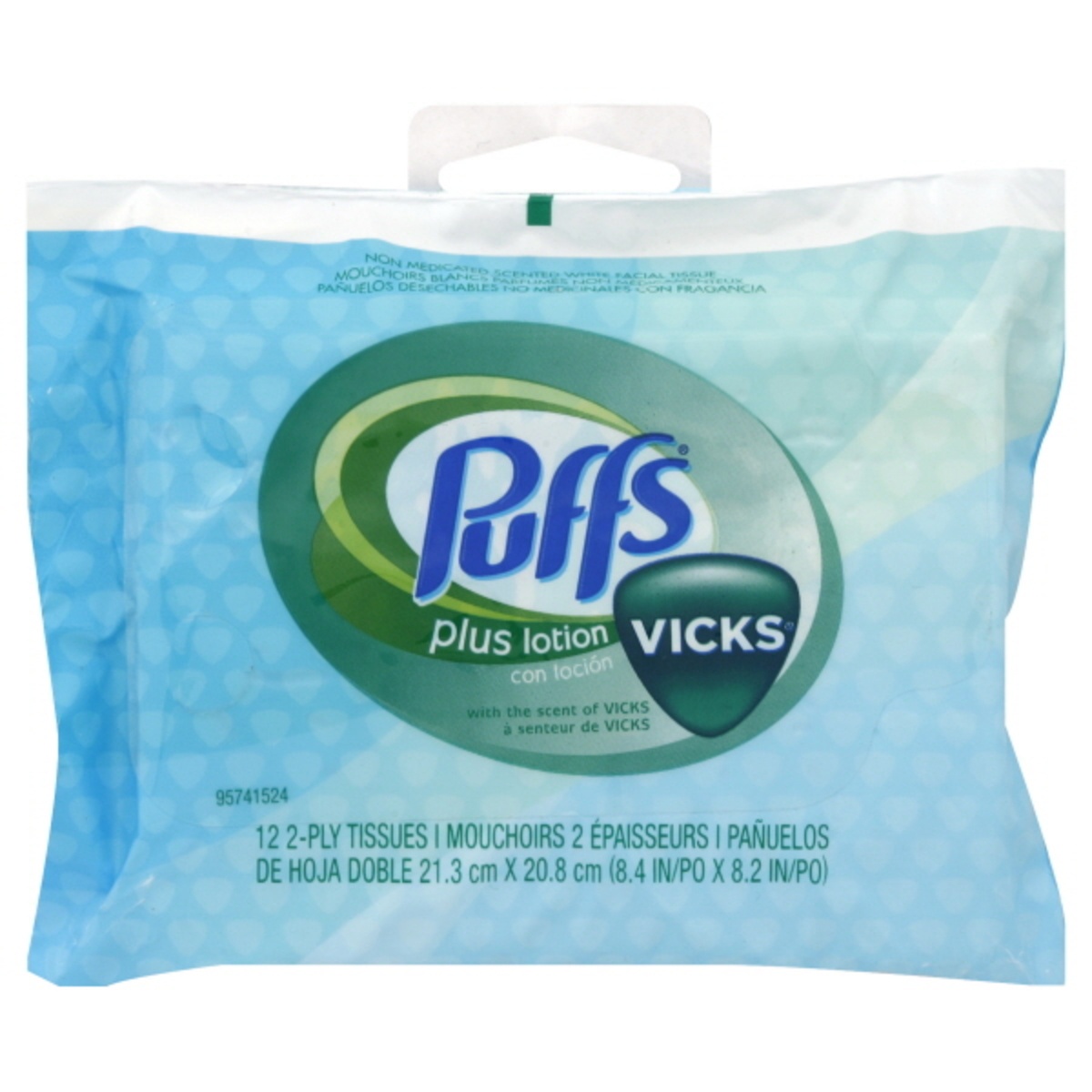 slide 1 of 1, Puffs Tissues 12 ea, 12 ct