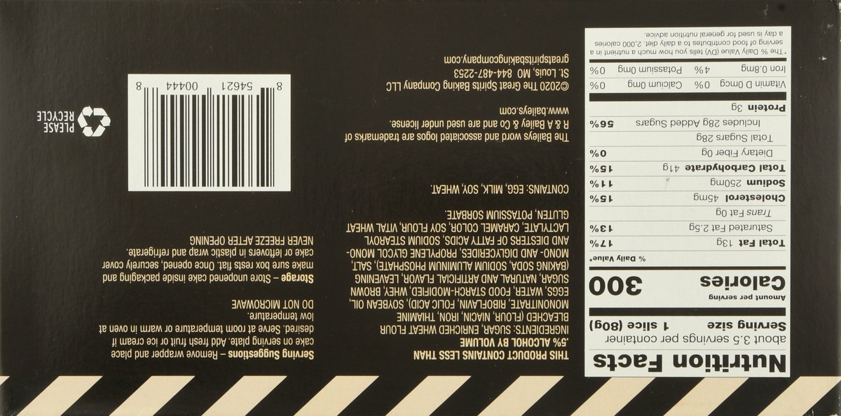 slide 5 of 9, Bailey's Irish Cream Loaf Cake 10 oz, 10 oz